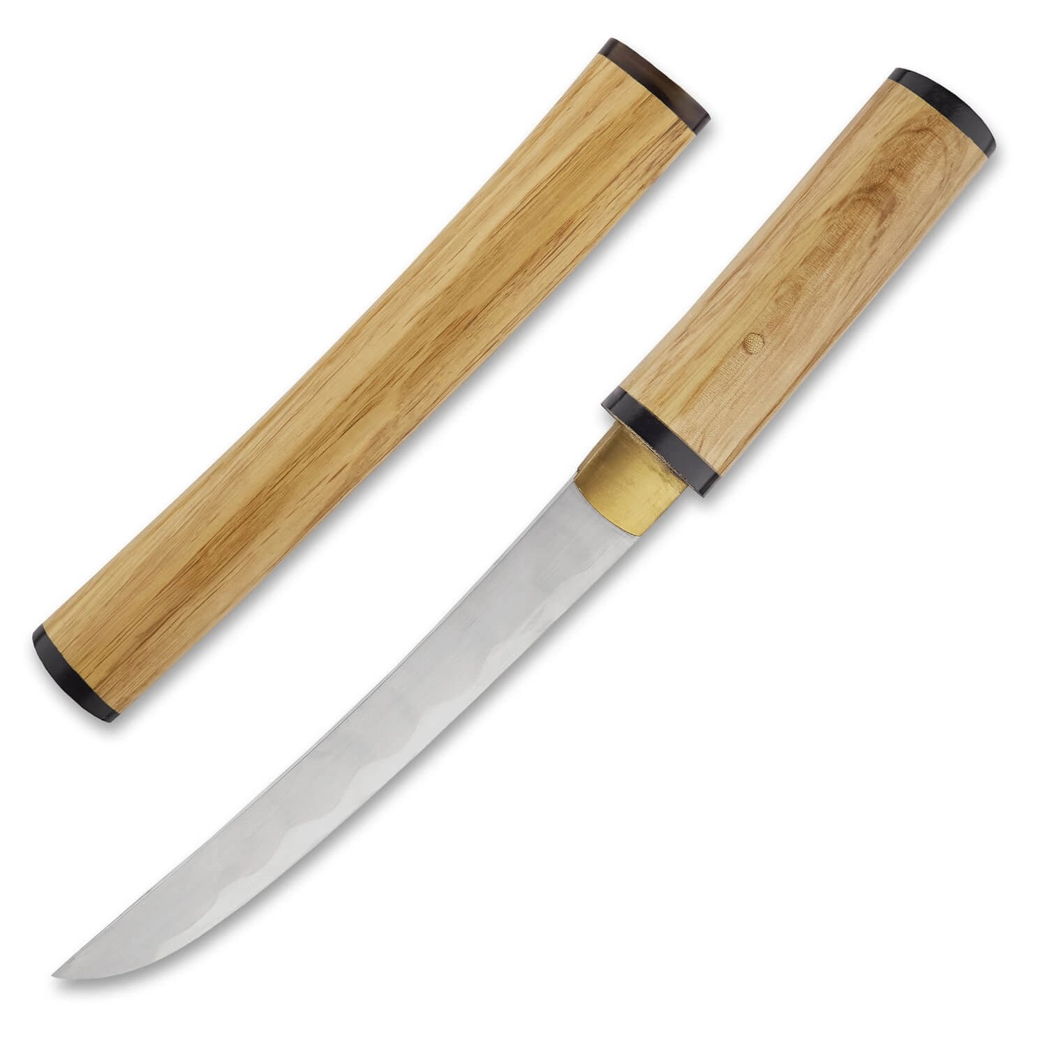 foto Kawashima Shira saya tanto Inu 0,67 Shaku, AISI 1045 carbon steel, le�t�n� imitace hamonu